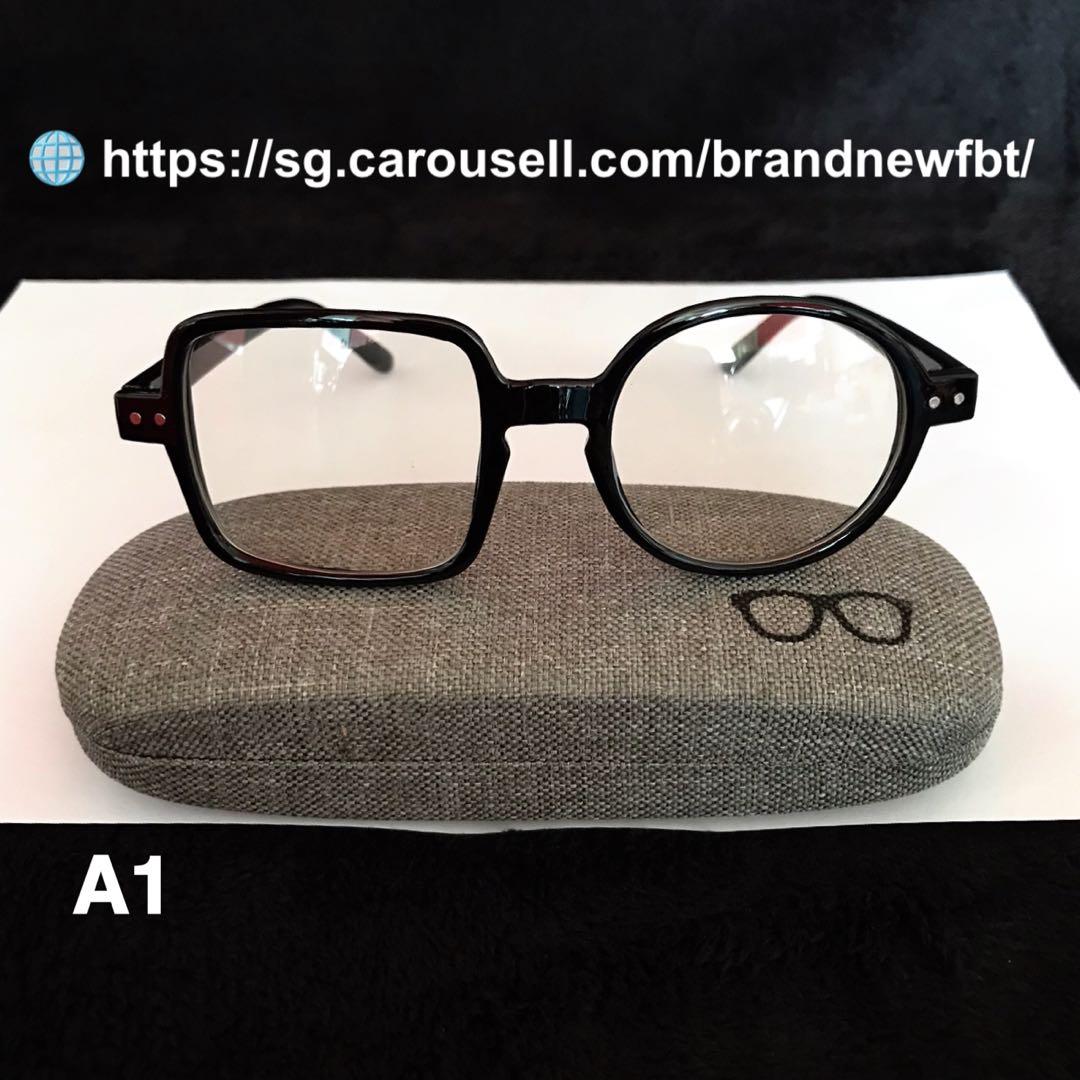 Fashion Glasses Korea unique round square Full Black and Turtle