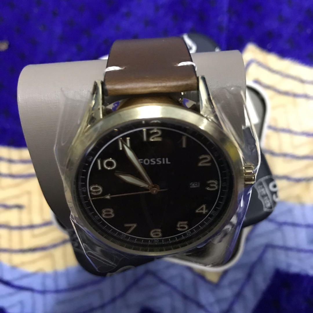 FOSSIL BQ2489 WYLIE THREE HAND BROWN LEATHER WATCH Men s Fashion