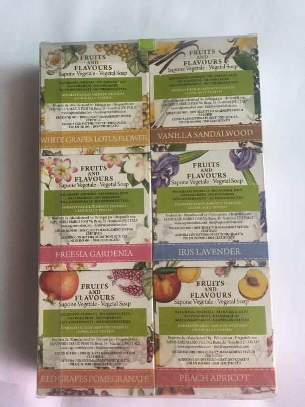 vegetable soap ( 6piece imported from US) (Category: Health Food, Drinks & Tonics) located in Pasay City. Submitted by redgiftshop (Listing ID 1010314184, Image 2). Description: 6 vegetal soap flavor: white grapes lotus flower , vanilla sandalwood, freesia gardenia, Iris Lavender, Red Grapes Pomegranate, peach apricot.. product code: B- Sania.
