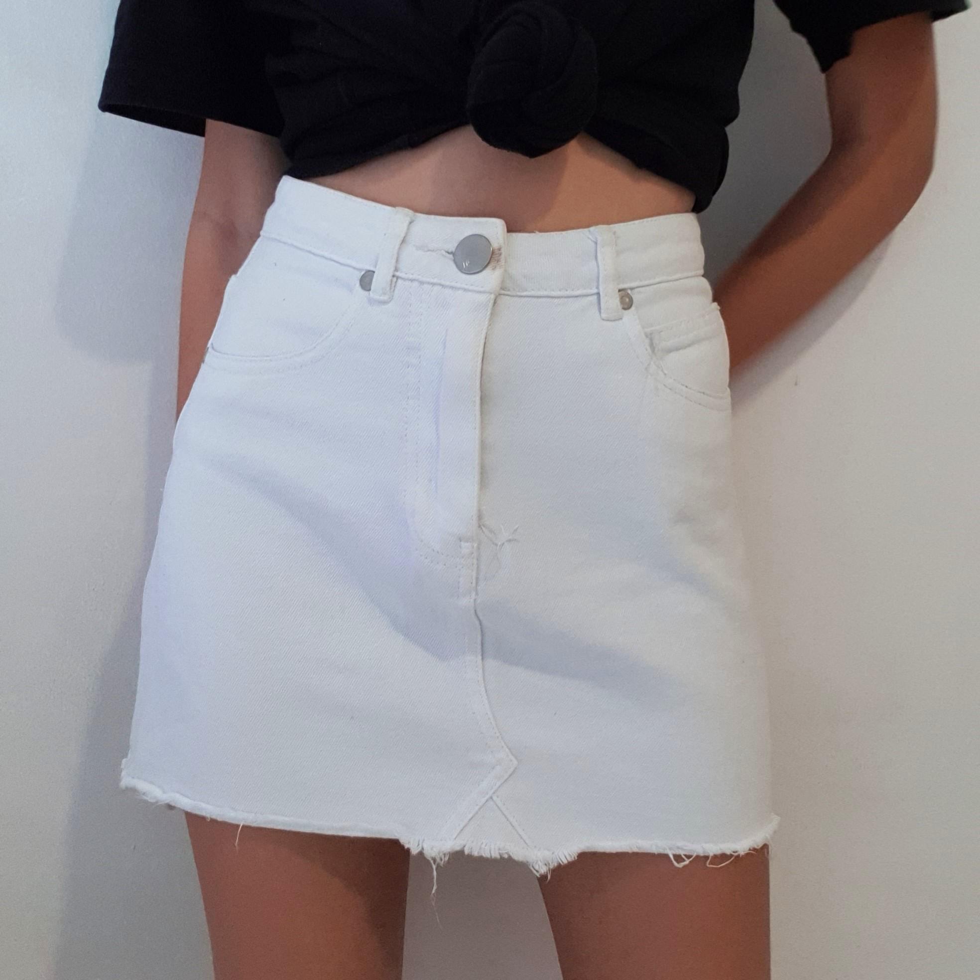 Cotton on sales white denim skirt