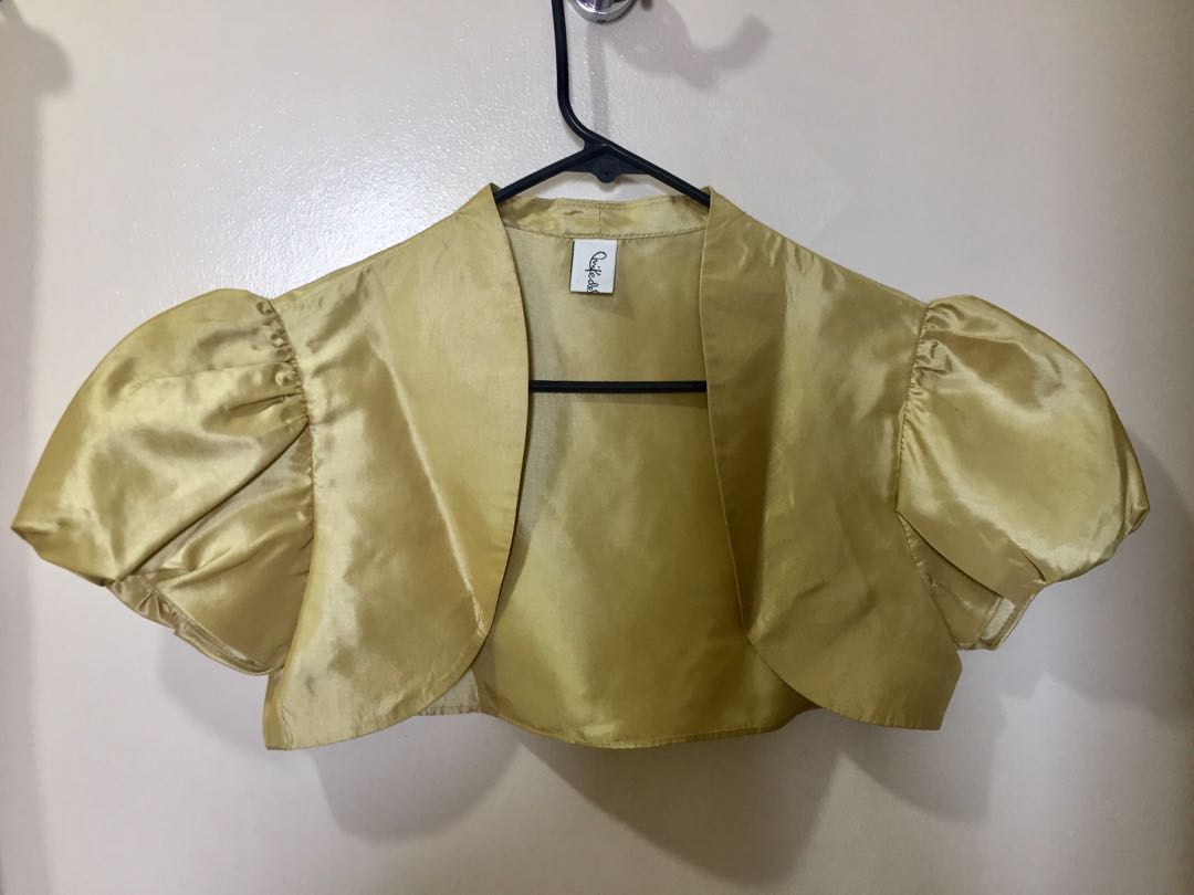 Gold satin bolero Clearance