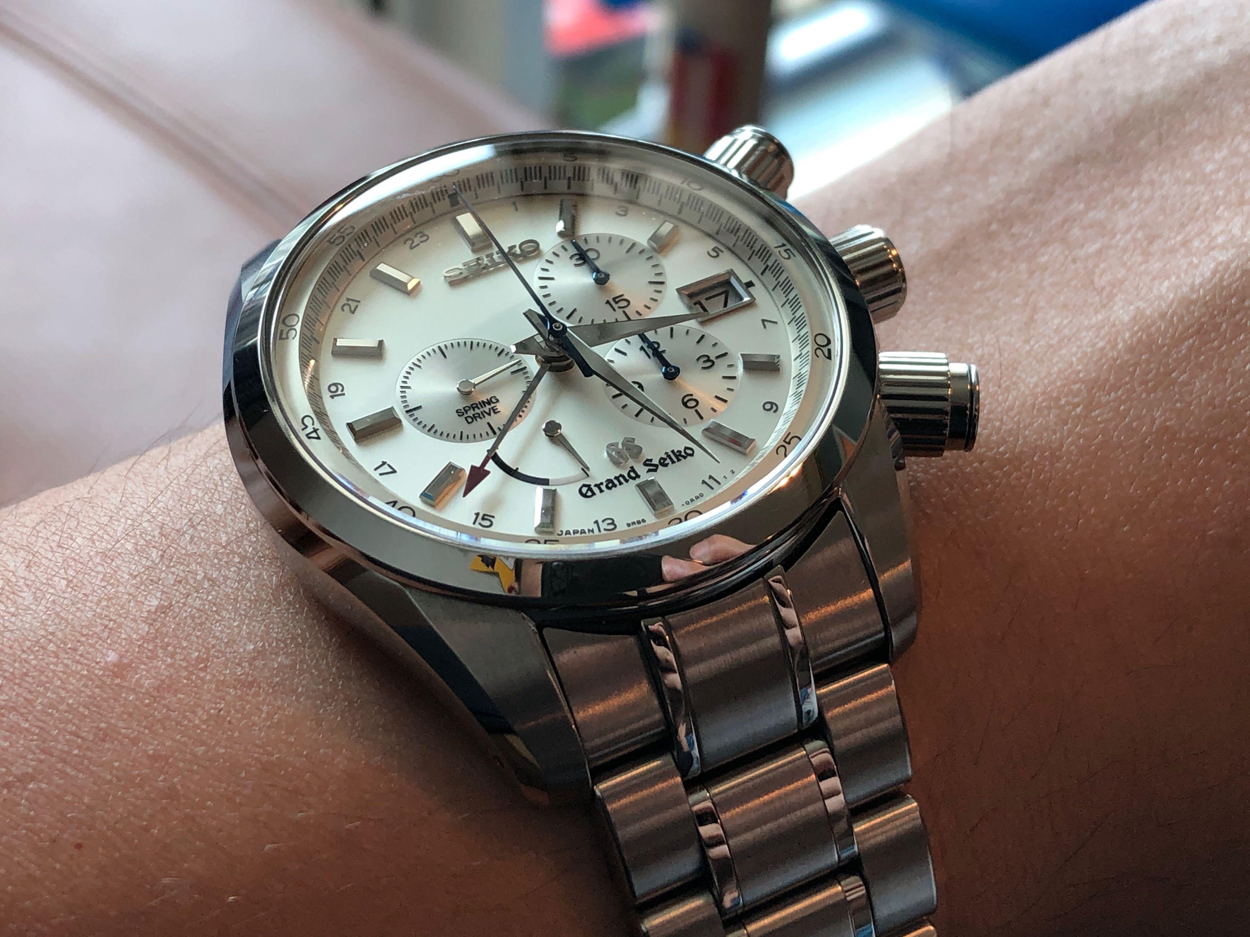 Grand Seiko SBGC001 ((Spring Drive / Chronograph / Flagship), 名牌, 手錶-  Carousell