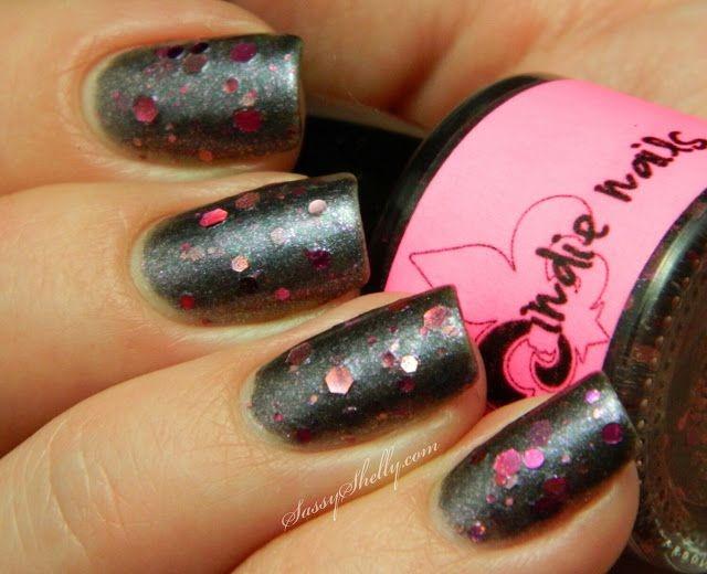 metallic black nail polish