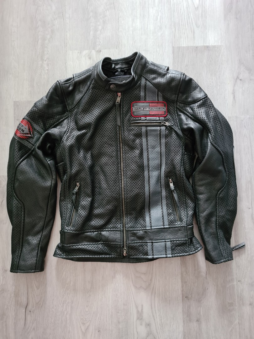 Harley Davidson Men s Manta Leather Jacket w Coolcore