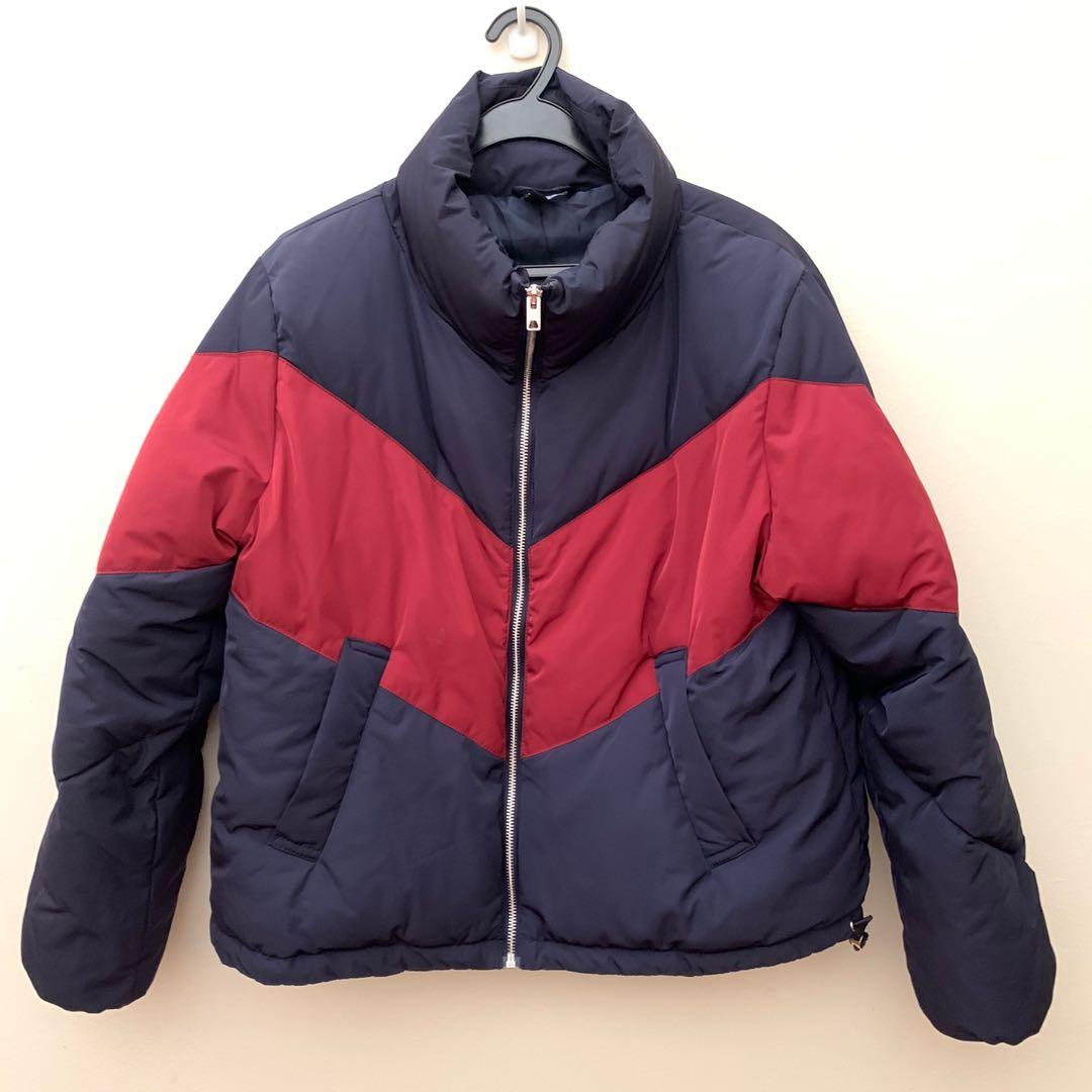 Red white blue puffer jacket sales