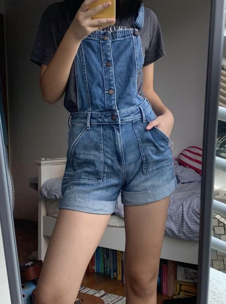 hollister overall shorts
