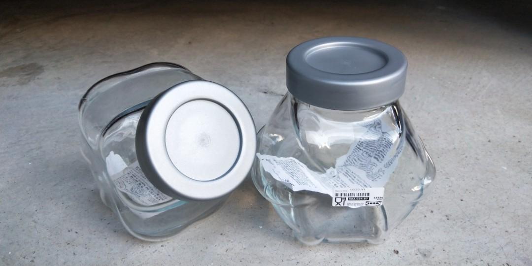 Ikea Glass Jars With Lids Pet Supplies Homes Other Pet Accessories On Carousell