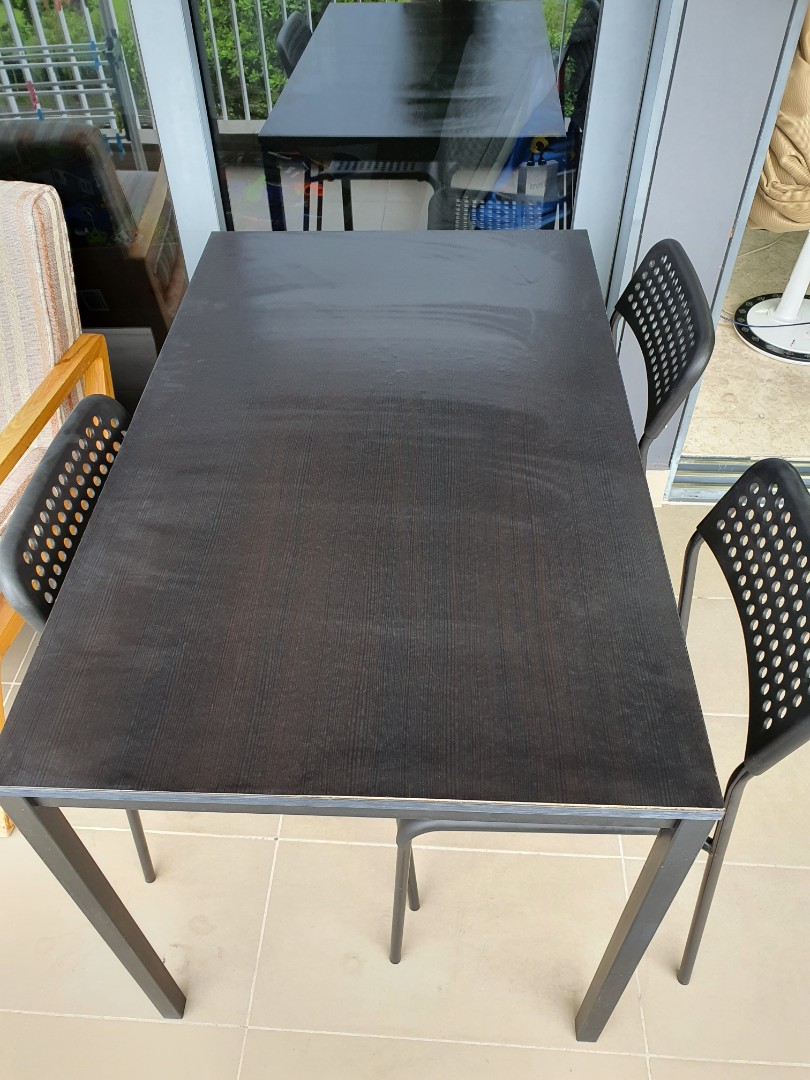 Ikea Tarendo table with 3 Adde chairs Furniture Home Living Furniture Tables Sets on Carousell