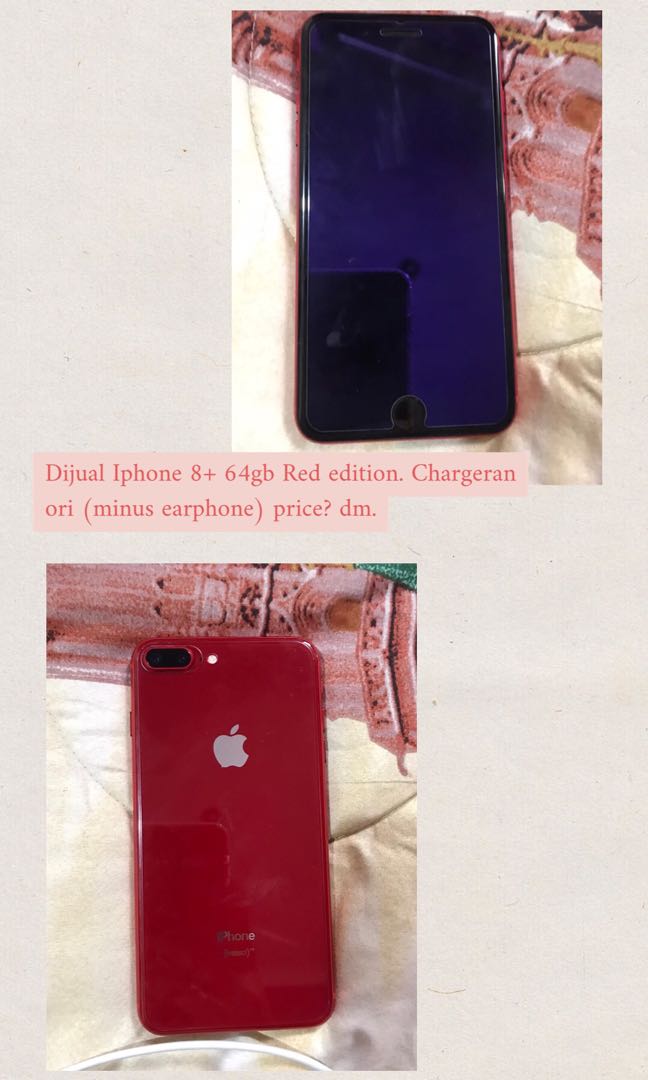 Iphone 8 8 Plus Red Edition 64gb Second Telepon Seluler Tablet Iphone Iphone 8 Series Di Carousell
