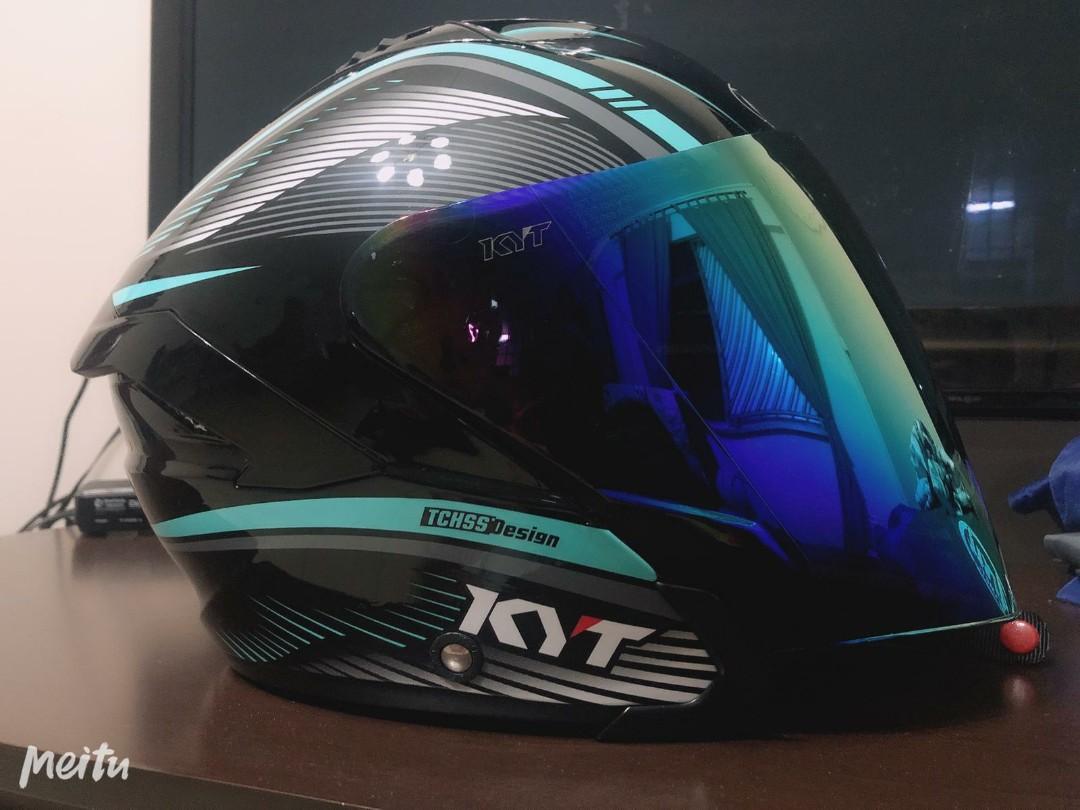L size Half face helmet kyt with visor 
