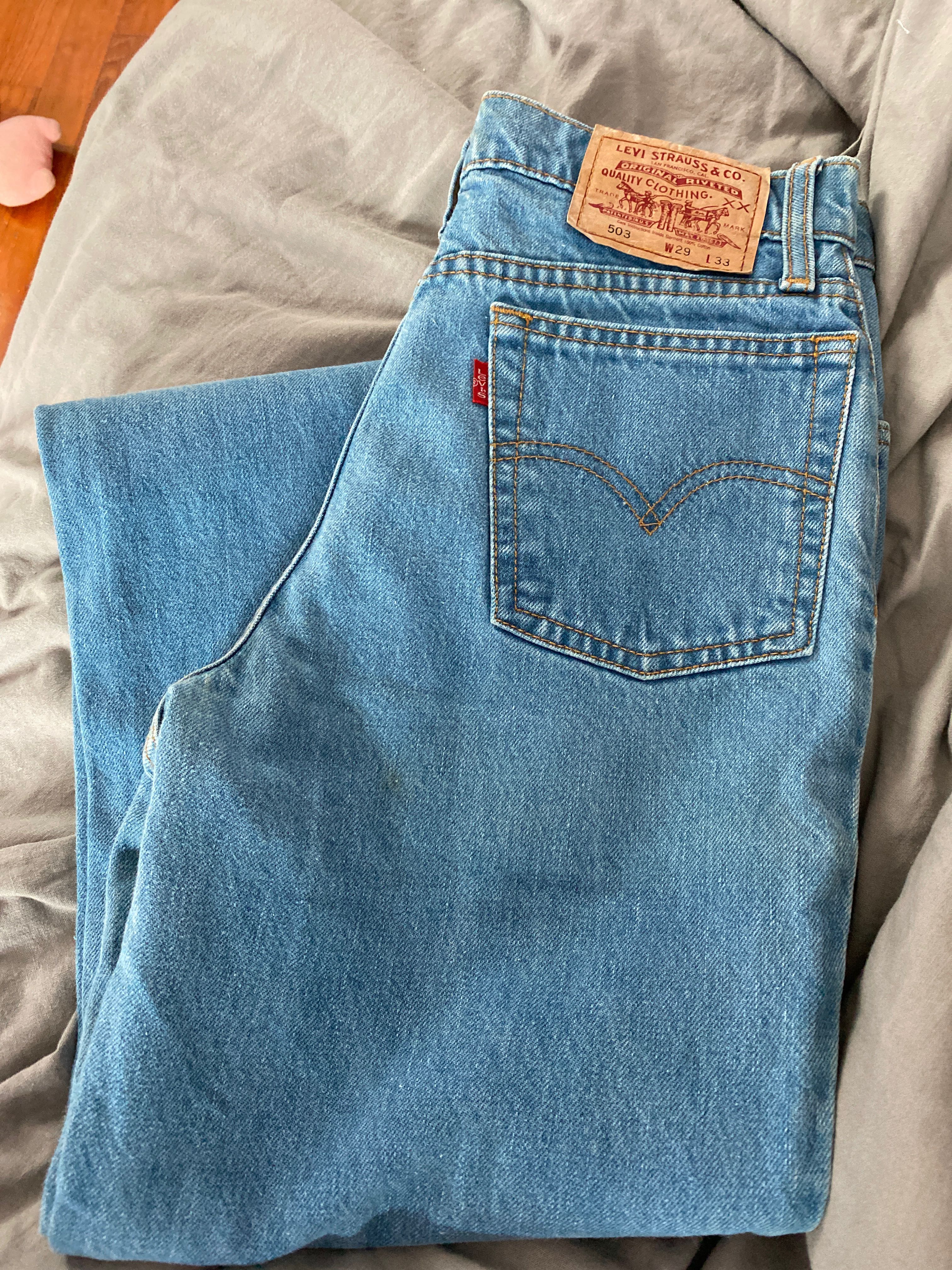 Levi's 503 high waisted Jeans, Men's Fashion, Bottoms, Jeans on Carousell