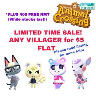 LIMITED TIME SALE - Animal Crossing Villagers @ $5!