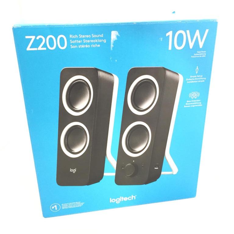 logitech multimedia speakers z200 with stereo sound for multiple devices
