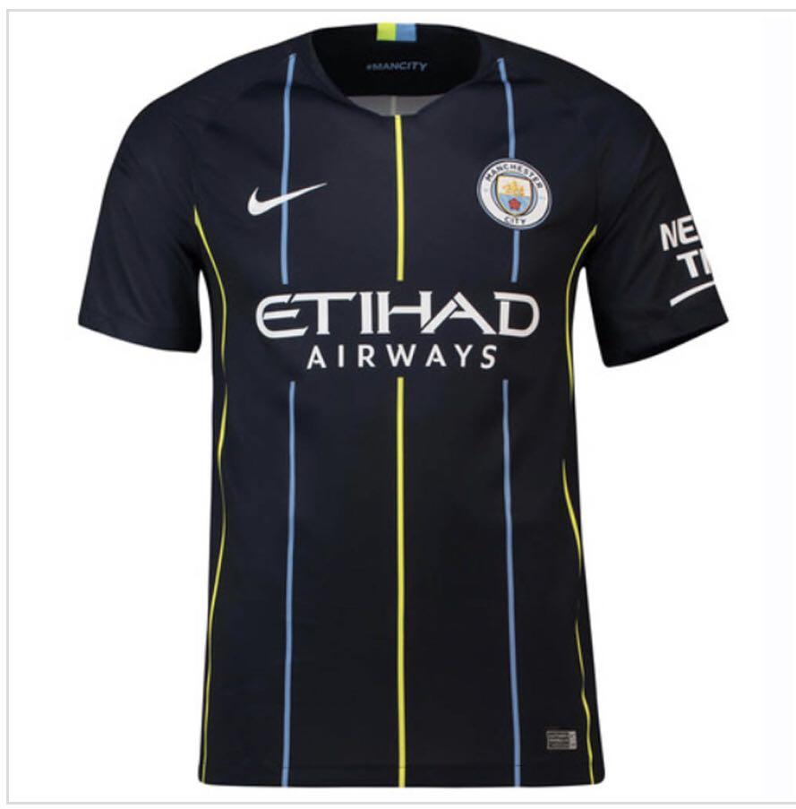 Manchester City Black 2018 2019 Away Jersey Sports Sports Apparel On Carousell