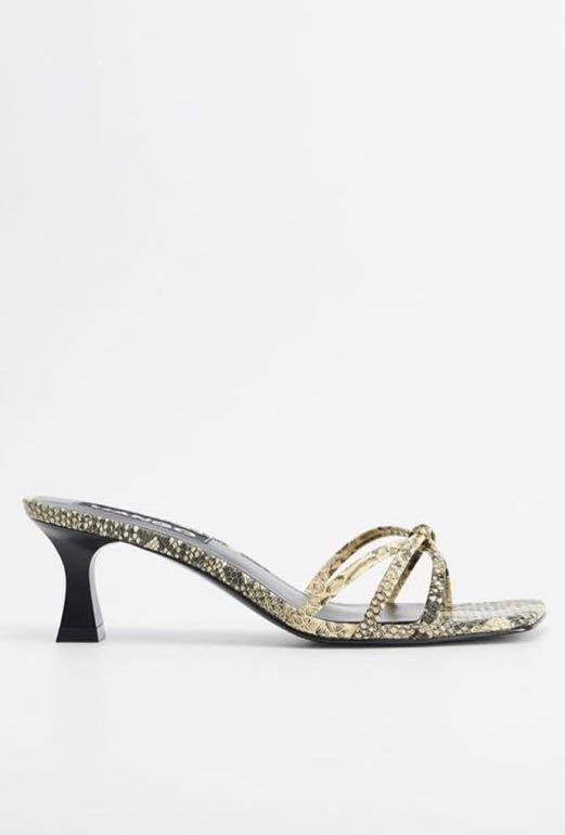 mango snake print shoes