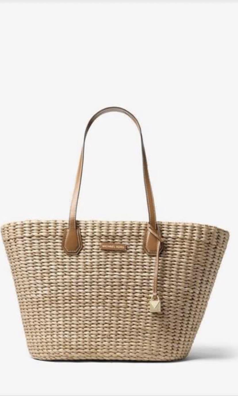 Mk straw tote clearance