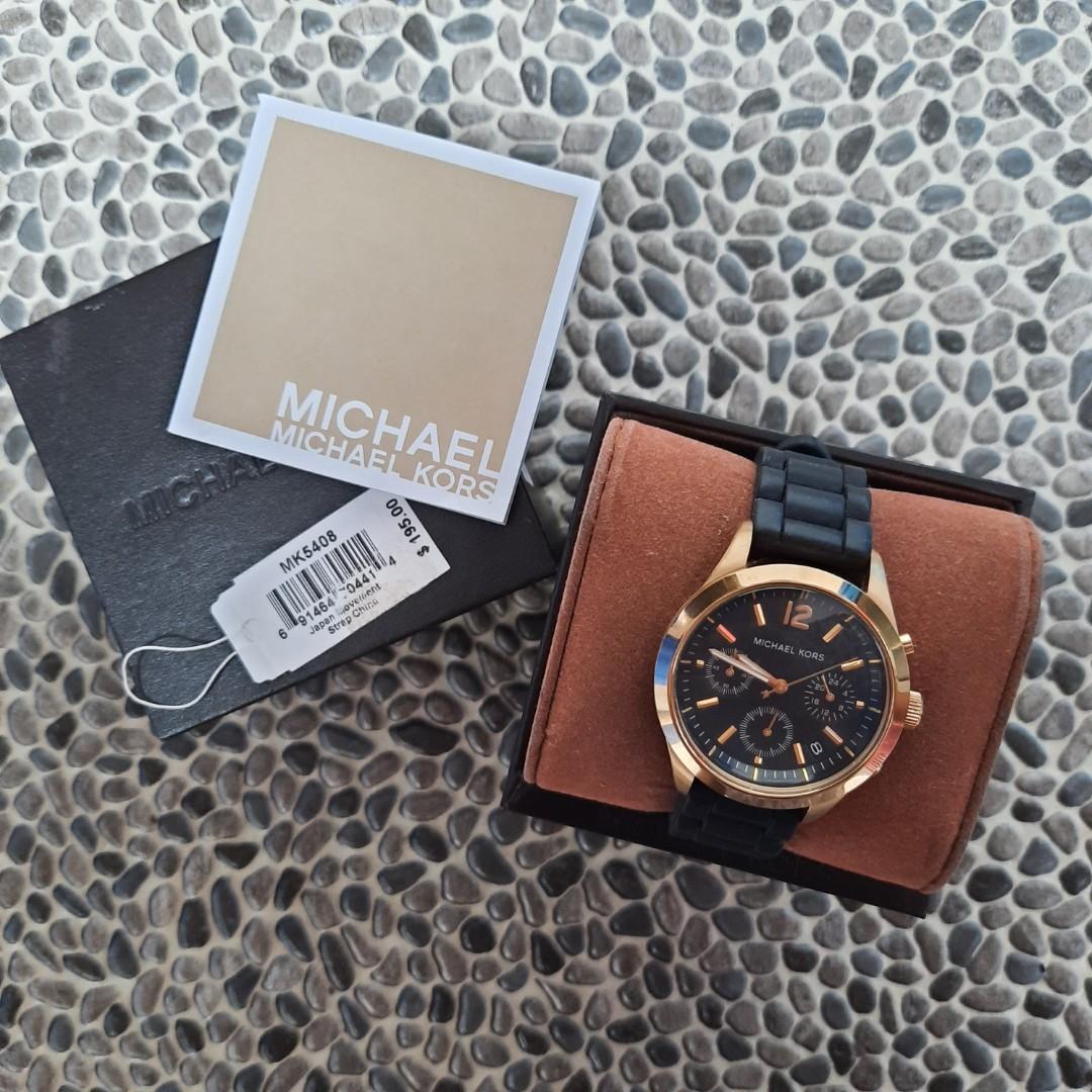 black and gold michael kors watch
