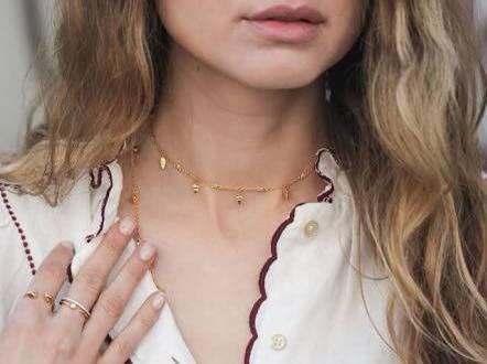 Missoma Gold Leaf Choker Necklace 18 