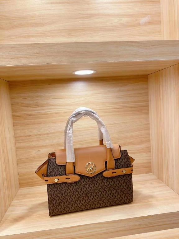 Carmen small saffiano sales leather belted satchel