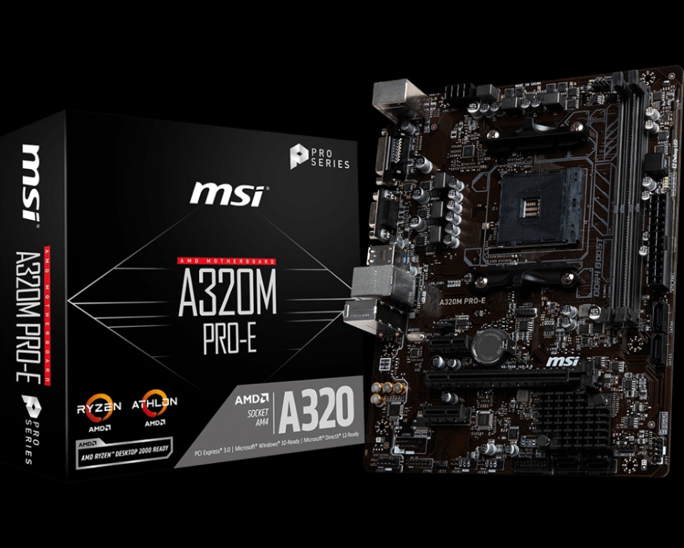 MSI A320M PRO-E AMD AM4, Computers & Tech, Parts & Accessories ...