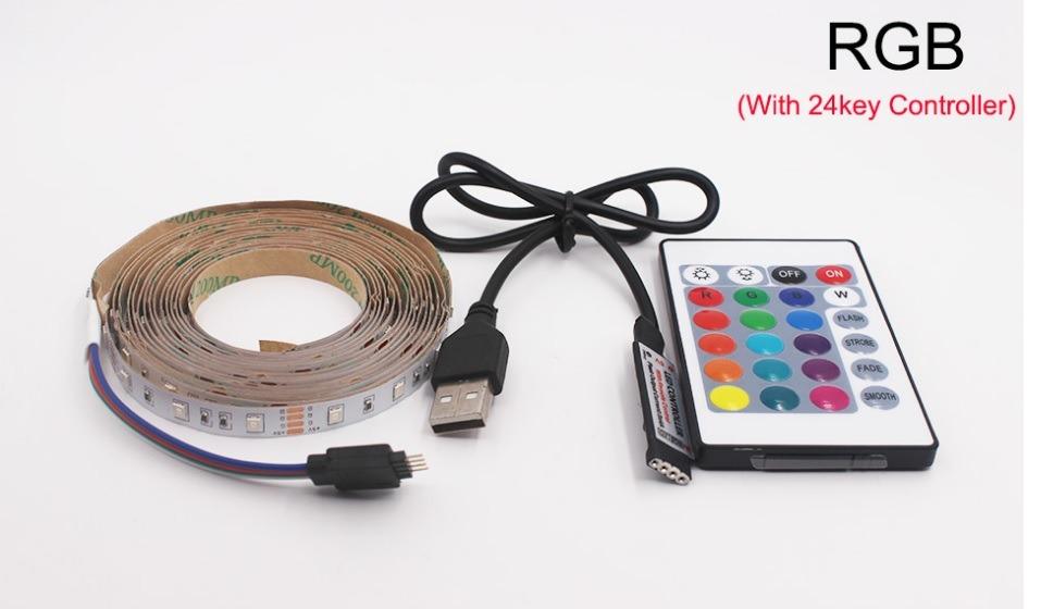 NEW - USB or Battery powered RGB (Red Green Blue) Remote control LED ...