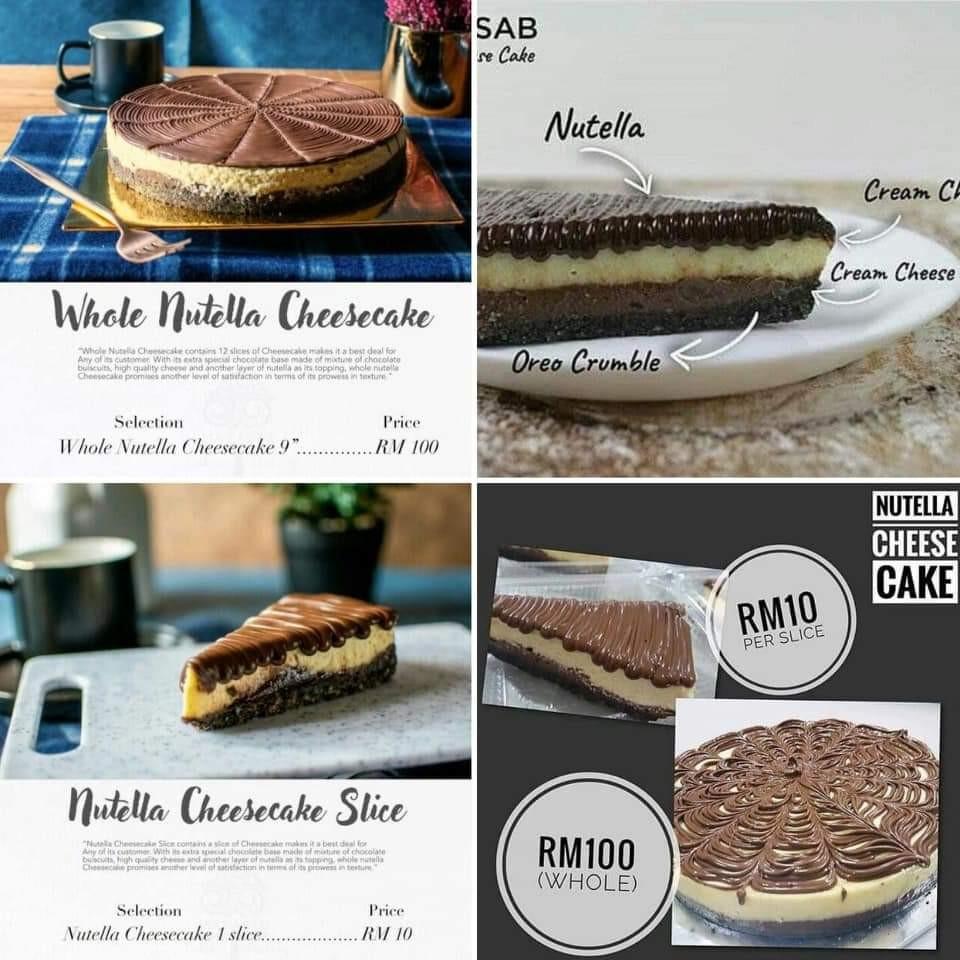Nutella Cheese Cake Mamasab Bakery Food Drinks Baked Goods On Carousell