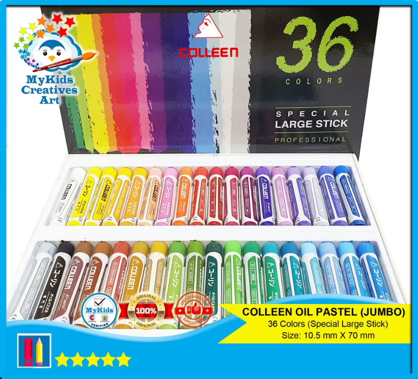 OIL PASTEL 36 COLORS (JUMBO) COLLEEN JAPAN, Hobbies & Toys, Stationery