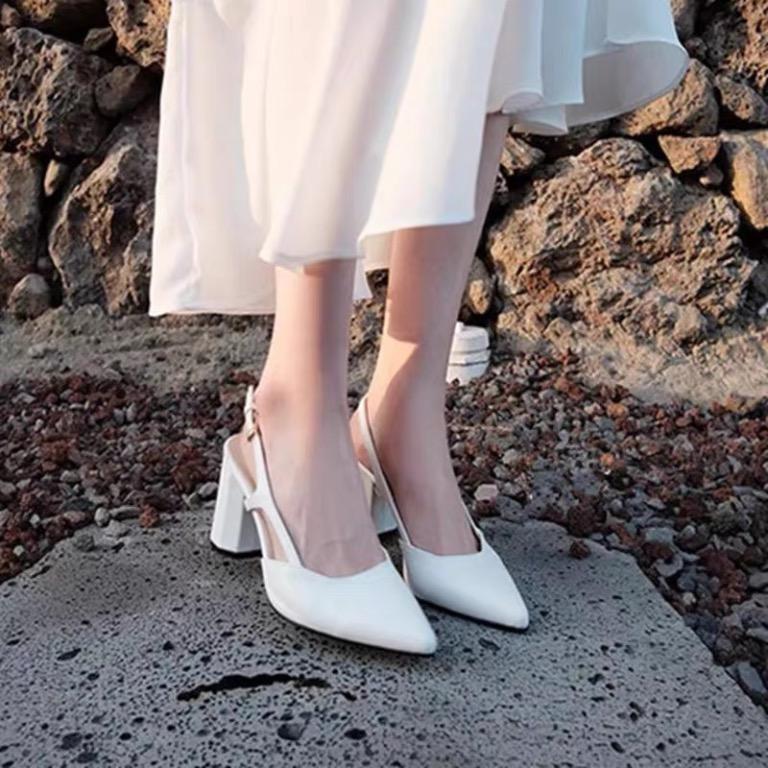 White pointed heels online