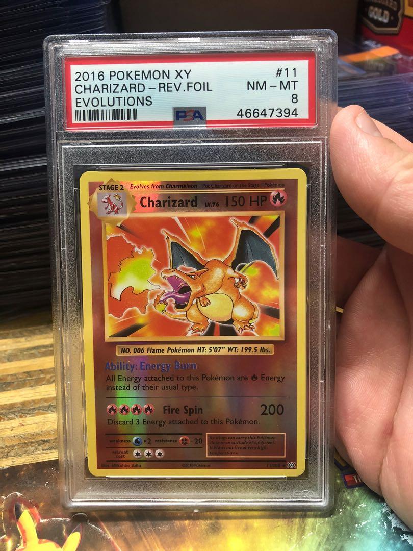 Pokemon XY Evolutions Charizard reverse foil psa 8, Hobbies & Toys ...