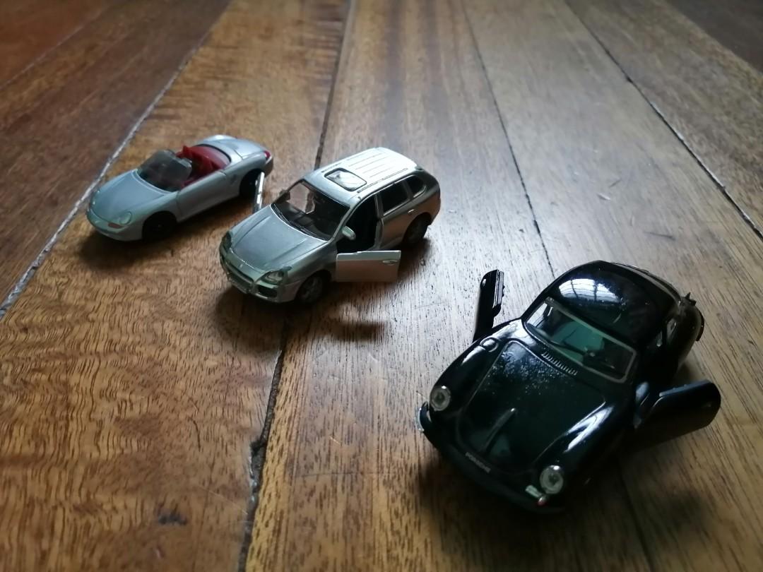 Porsche Diecast Cars bundle (Category: Vehicle & Diecast Models) located in Tanay. Submitted by the4thram (Listing ID 1010519960, Image 1). Description: Bundle of 3 Porsche coupe 1:48 Porsche cayenne turbo 1:58 (siku) Porsche boxster 1:58 (tomica) Please take a closer look at photos, items have visible wear and tear marks..