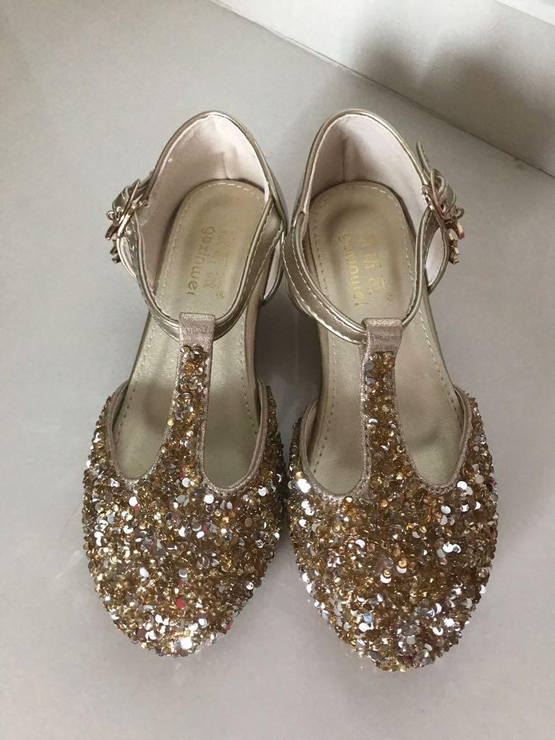 girls sparkly heeled shoes
