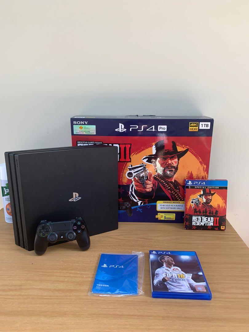 PS4 Pro Red Dead 2 Bundle, Video Video Game Consoles, PlayStation on Carousell