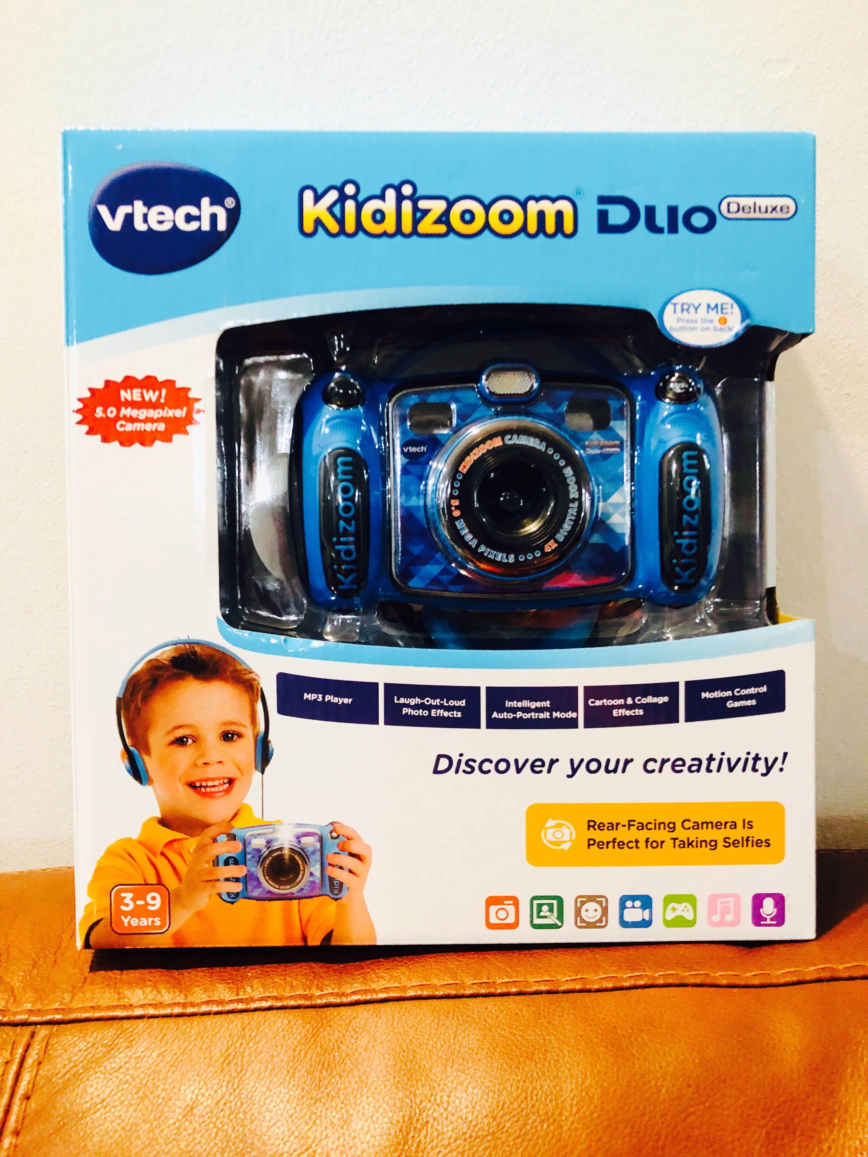 vtech kidizoom duo 5.0 deluxe digital selfie camera with mp3 player and headphones