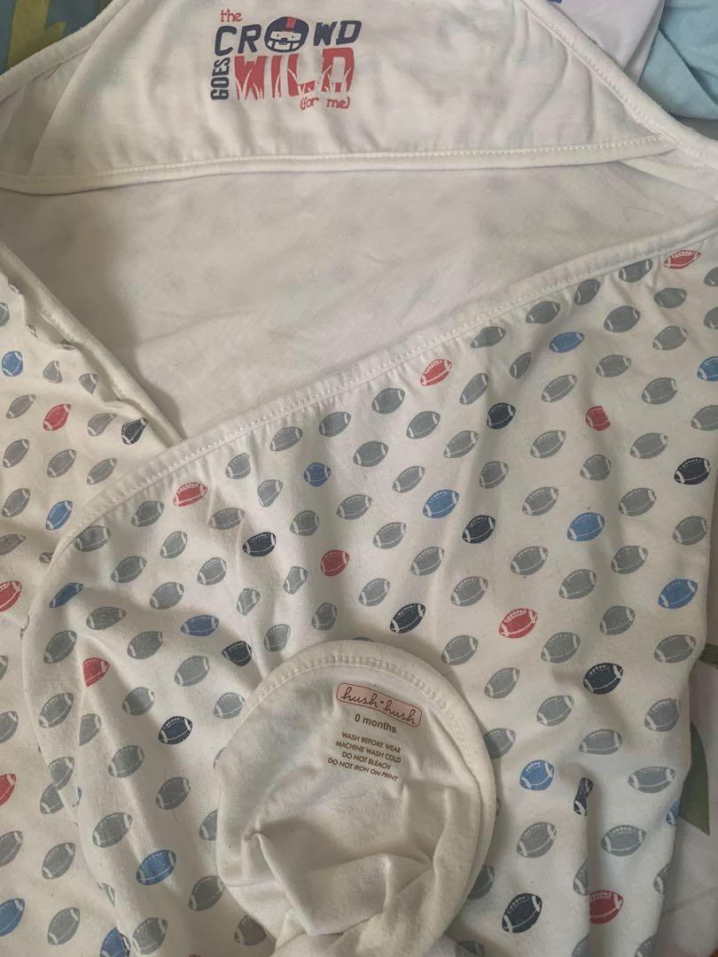 Receiving blanket (Category: Other Baby Bathing & Changing Needs) located in Manila. Submitted by lukesebastian (Listing ID 1010339886, Image 3). Description: Hush Hush Receiving Blanket 100% Cotton..In very good Condition.. RFS:Decluttering.