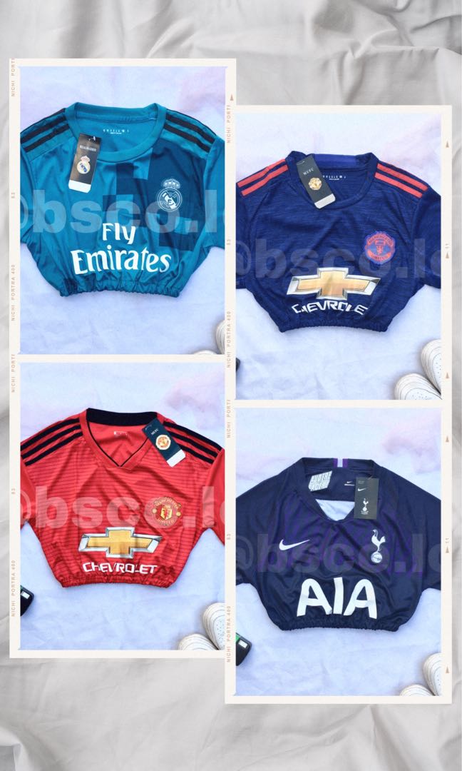Reworked Football Jersey Crop Top 