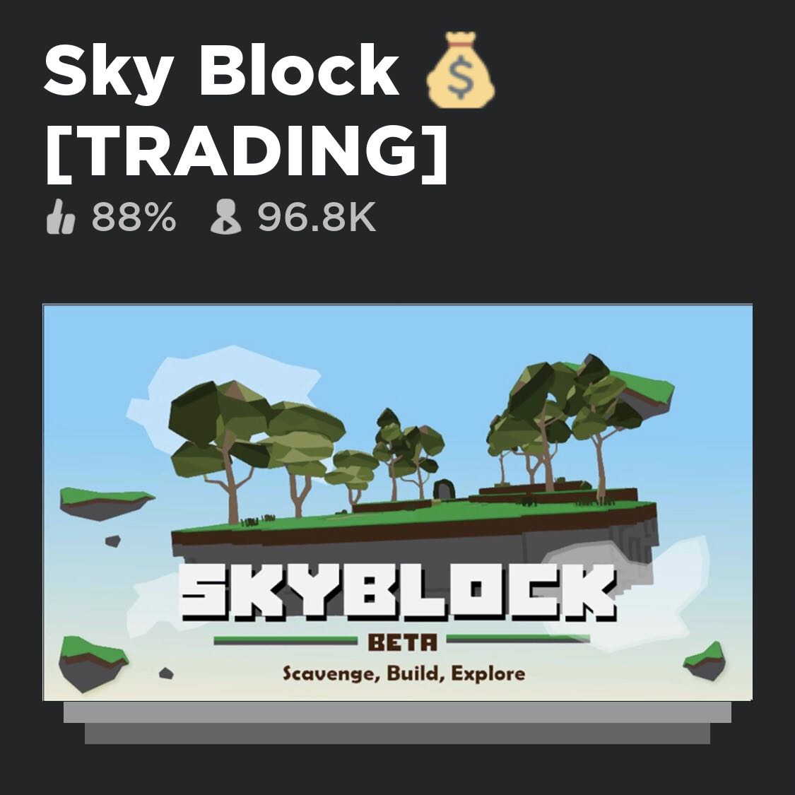 Roblox Sky Block Skyblock Coins Video Gaming Others On
