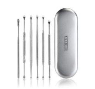 Ruimio 6 PC Stainless Ear Cleaner Pick Curette Earwax Removal Swab