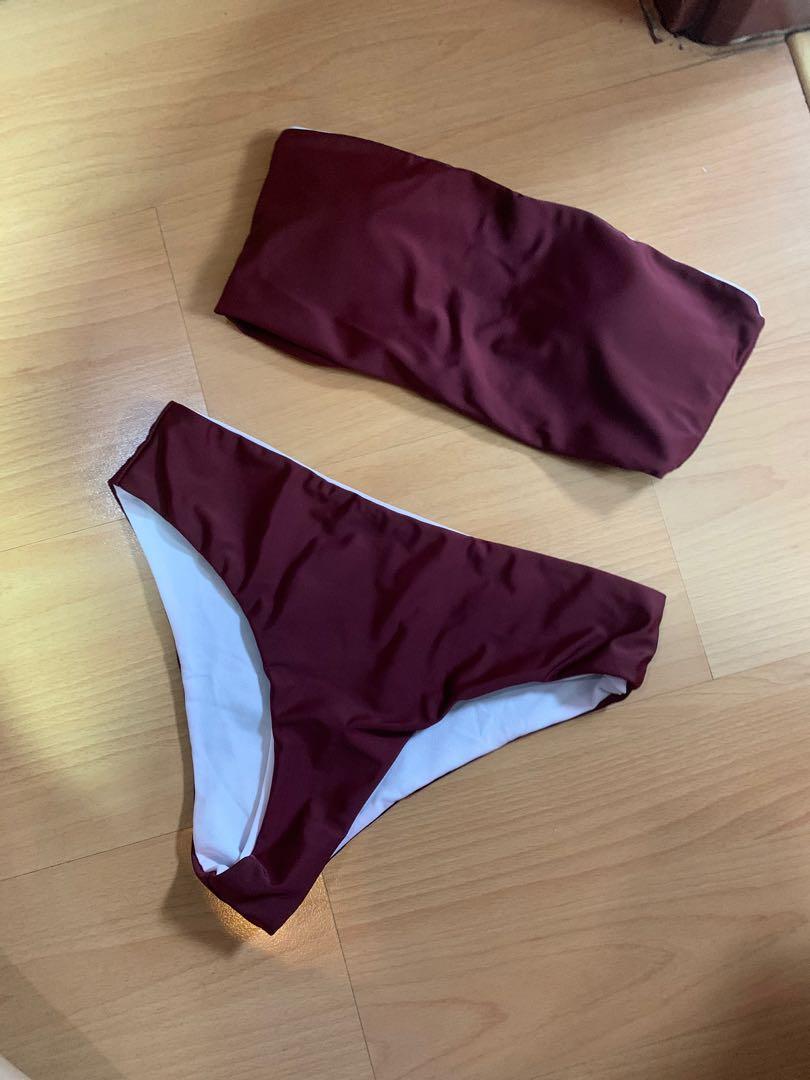 shein purple bathing suit