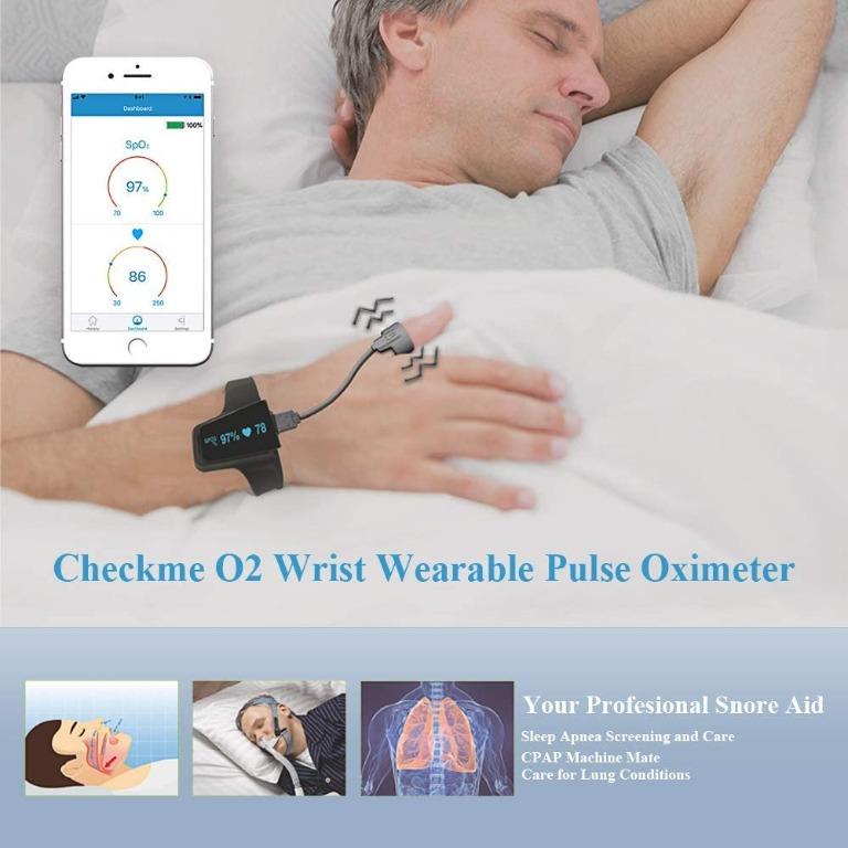 Sleep Oxygen Monitor w Vibration Alert for Sleep Apnea