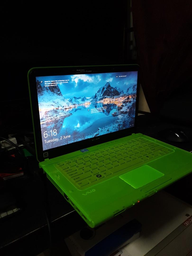 SONY VAIO GREEN, Computers & Tech, Laptops & Notebooks on Carousell