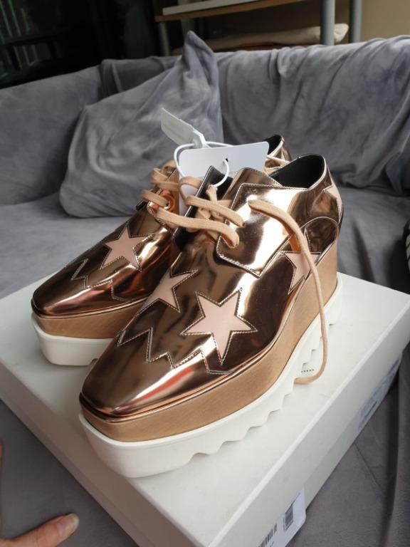Gold stella on sale mccartney shoes