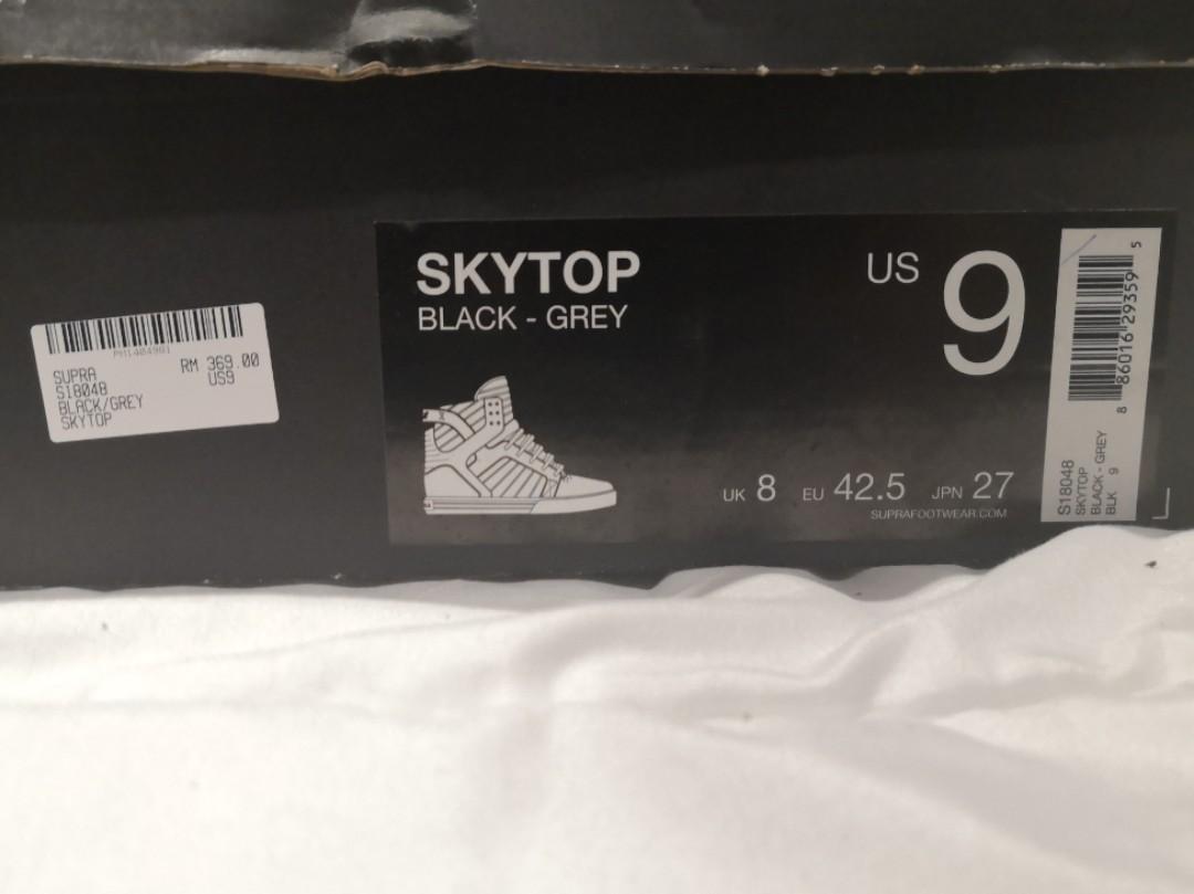 Supra skytop on sale muska 001 grey
