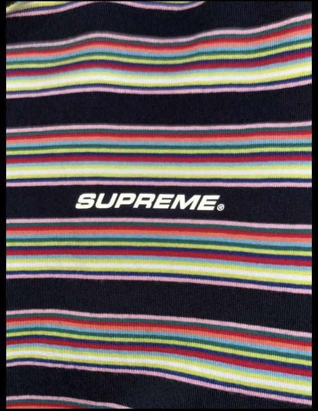 Supreme SS18 multi stripe long sleeve Tee