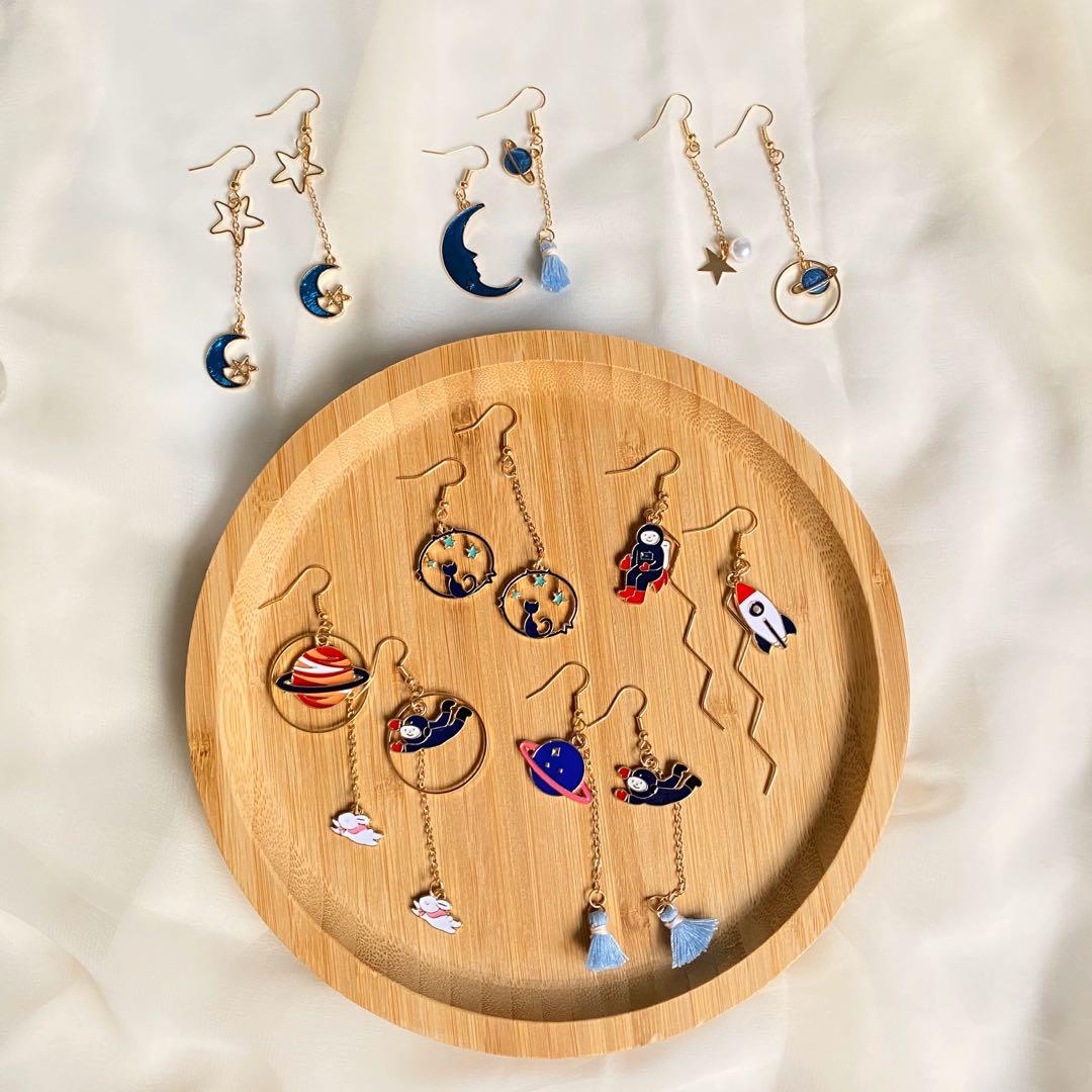 Astrophel Space Themed Earrings Women S Fashion Jewelry Organisers Earrings On Carousell