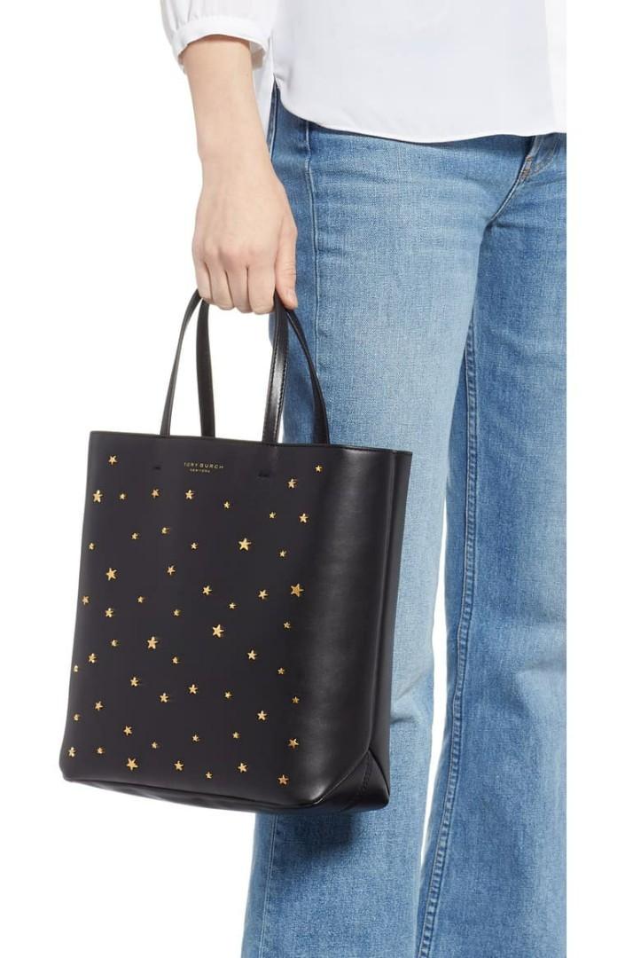 Tory Burch Small Star Stud Leather Tote Bag, Luxury, Bags & Wallets on  Carousell