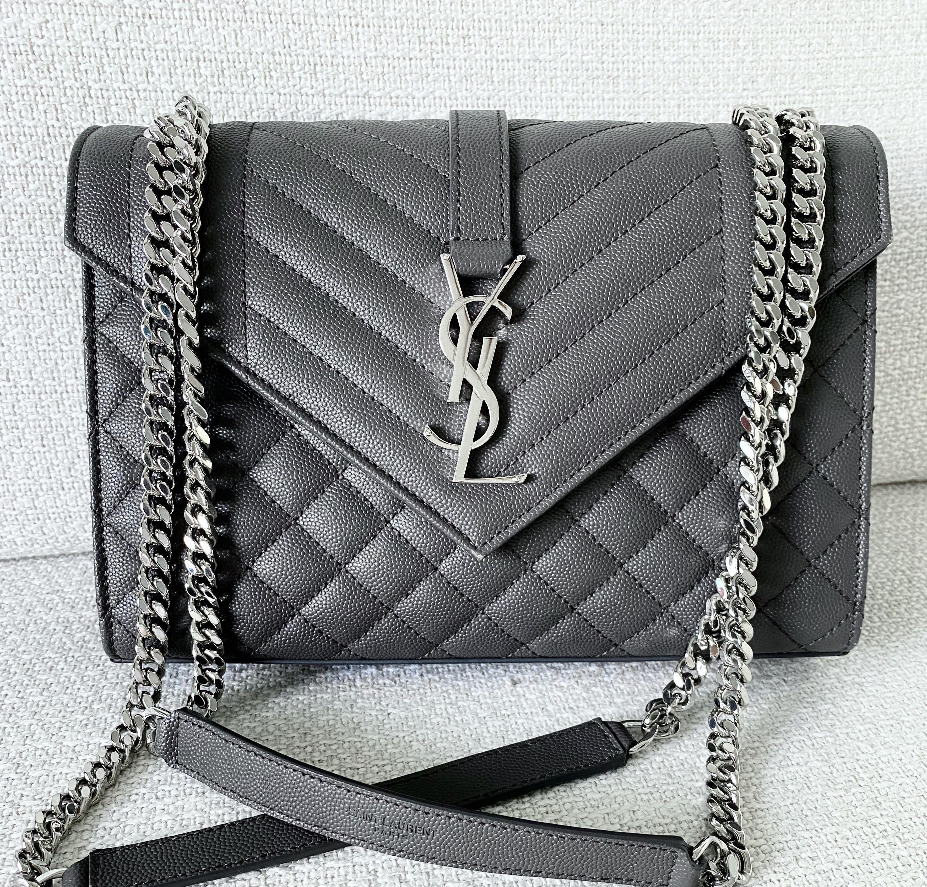 Yves Saint Laurent Grey Stingray Embossed Leather Sac Muse Clutch Yves  Saint Laurent