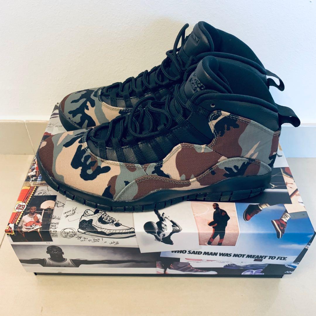 camo jordan 10