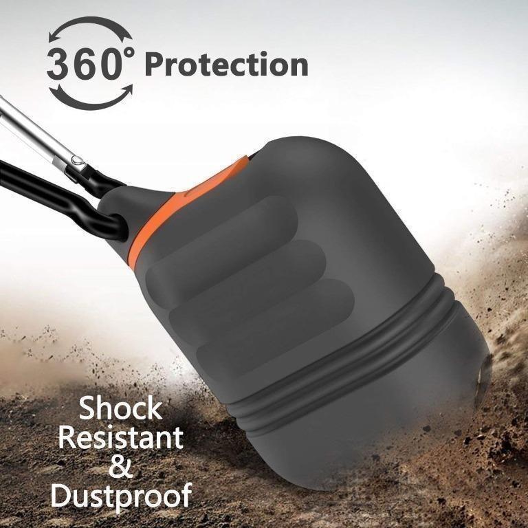 Airpods Waterproof Ip67 Shock Resistant Cases Cover For Apple Airpods Charging Case Grey 2 Electronics Others On Carousell