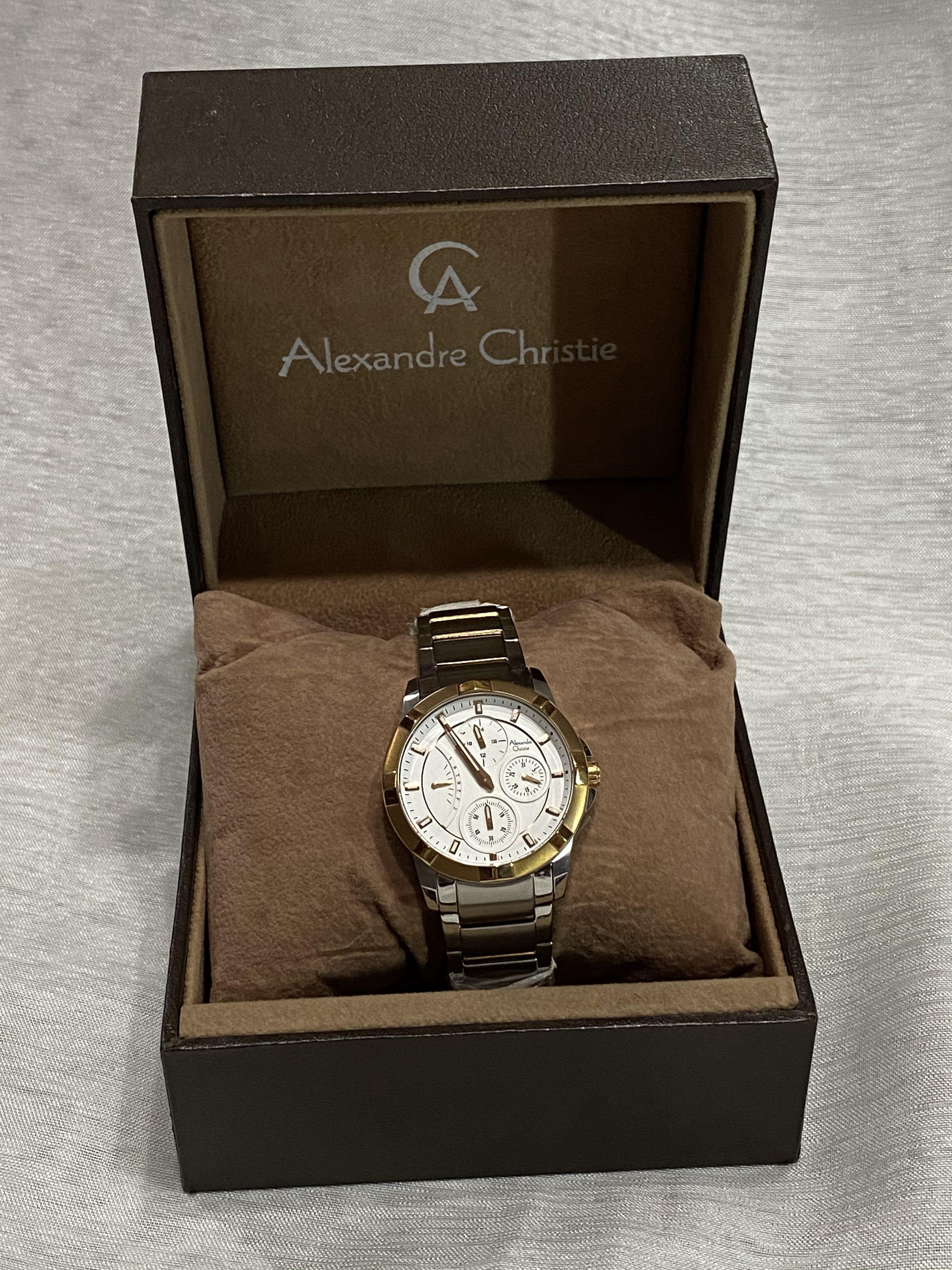 Alexandre Christie two-tone watch (Category: Men's Watches) located in Manila. Submitted by bxb_jewelry (Listing ID 1012613840, Image 1). Description: Authentic Complete with box Price still negotiable .
