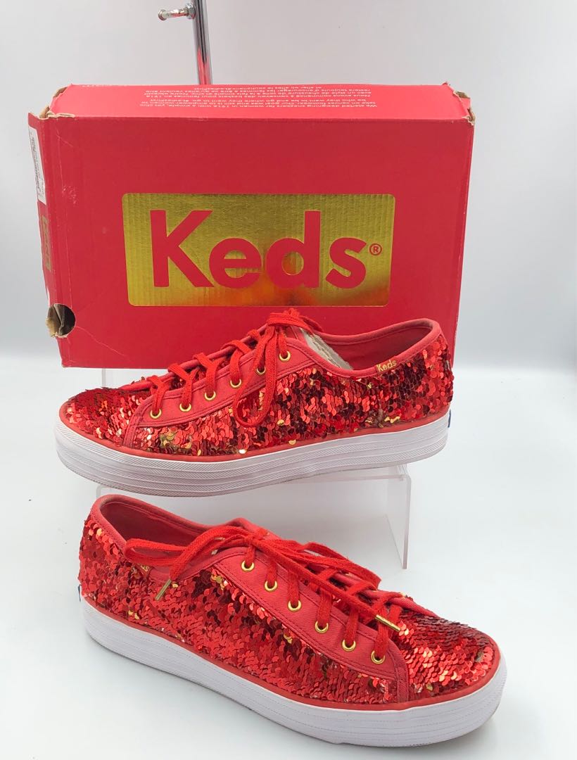 red glitter keds